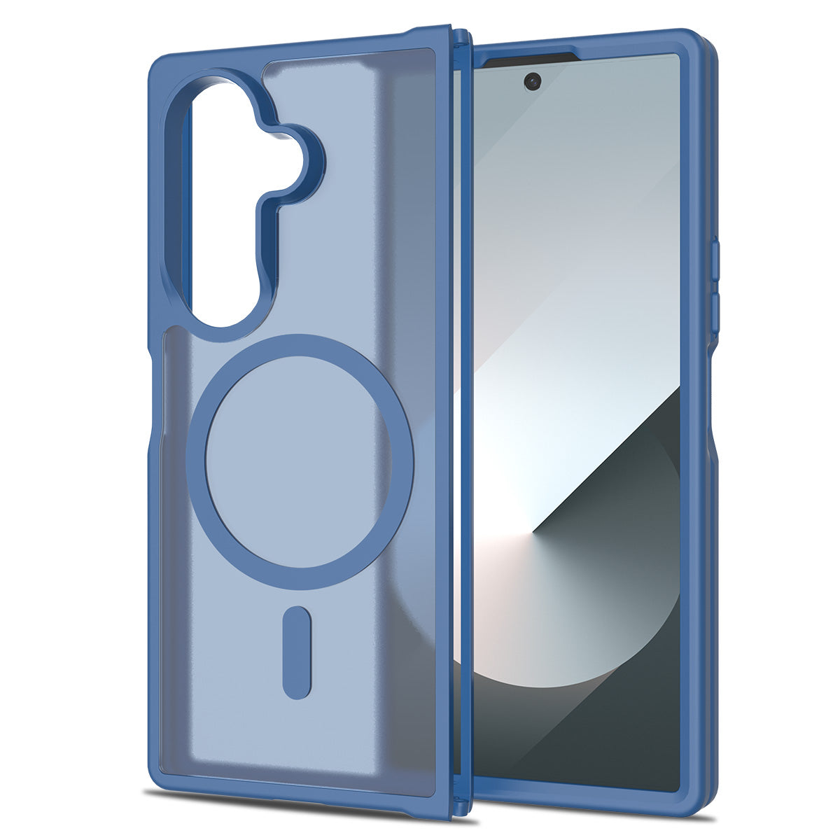 Navy||ChicDex Frost MagSafe Case in Navy — back view for Samsung Galaxy Z Fold 7