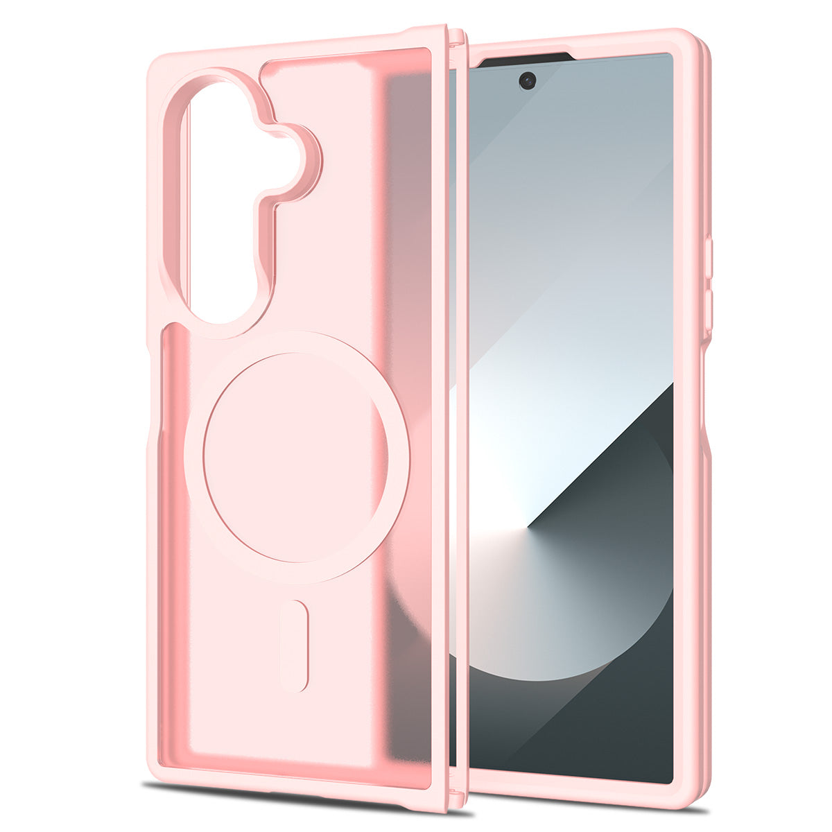 Pink||ChicDex Frost MagSafe Case in Pink — back view for Samsung Galaxy Z Fold 7