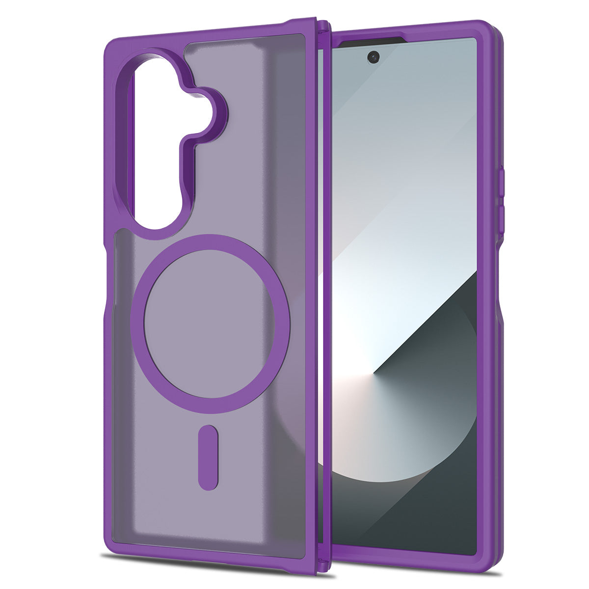 Purple||ChicDex Frost MagSafe Case in Purple — back view for Samsung Galaxy Z Fold 7