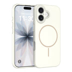 Antique White||ChicDex Onyx MagSafe Case in Antique White — front and back view — silky-touch skin-feel dual-layer construction for iPhone 17