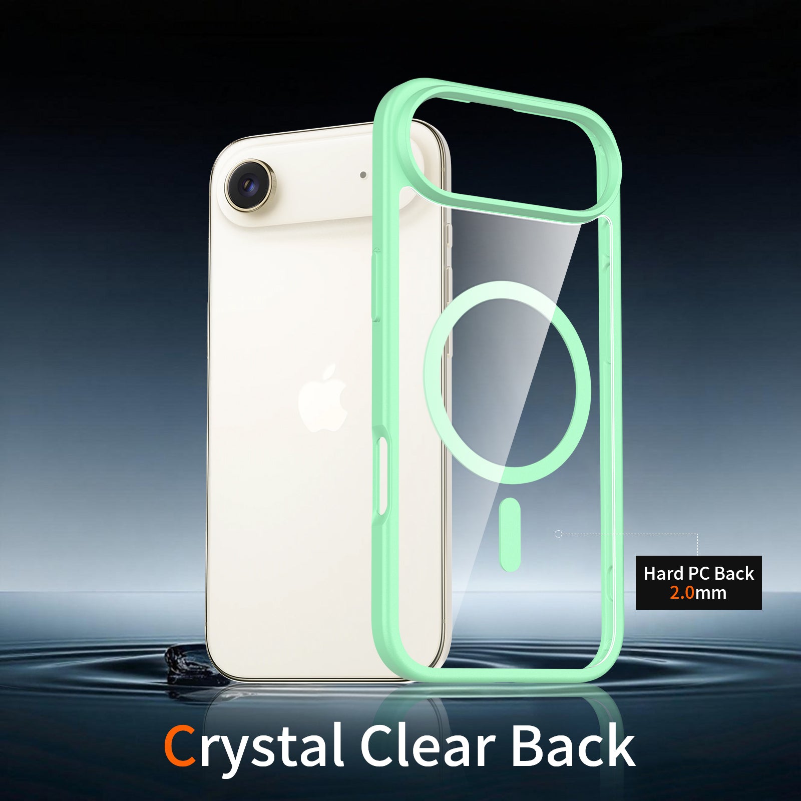 Ice Green||ChicDex Prism MagSafe Case in Ice Green — back view for iPhone 17 Air