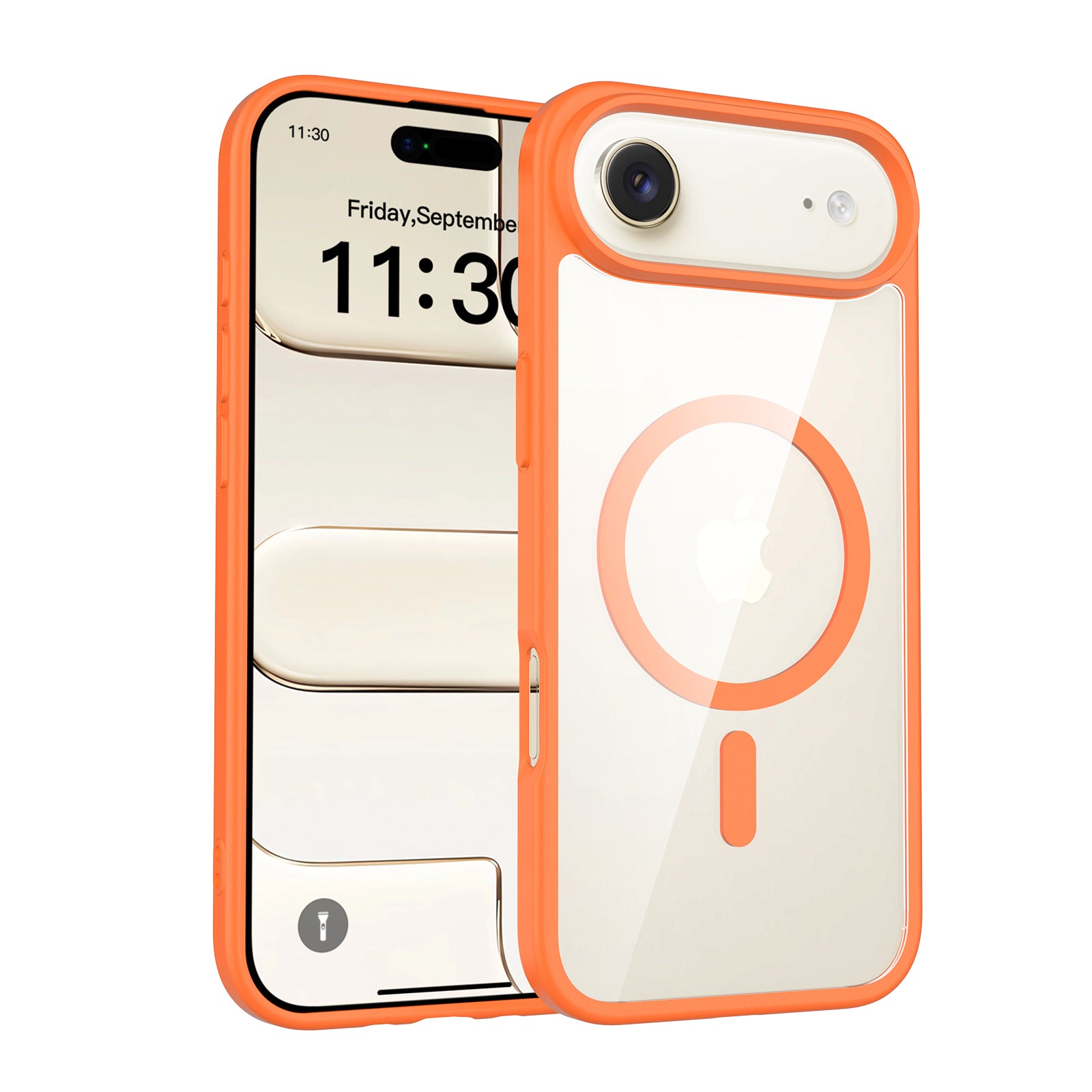 Orange||ChicDex Prism MagSafe Case in Orange — front view for iPhone 17 Air