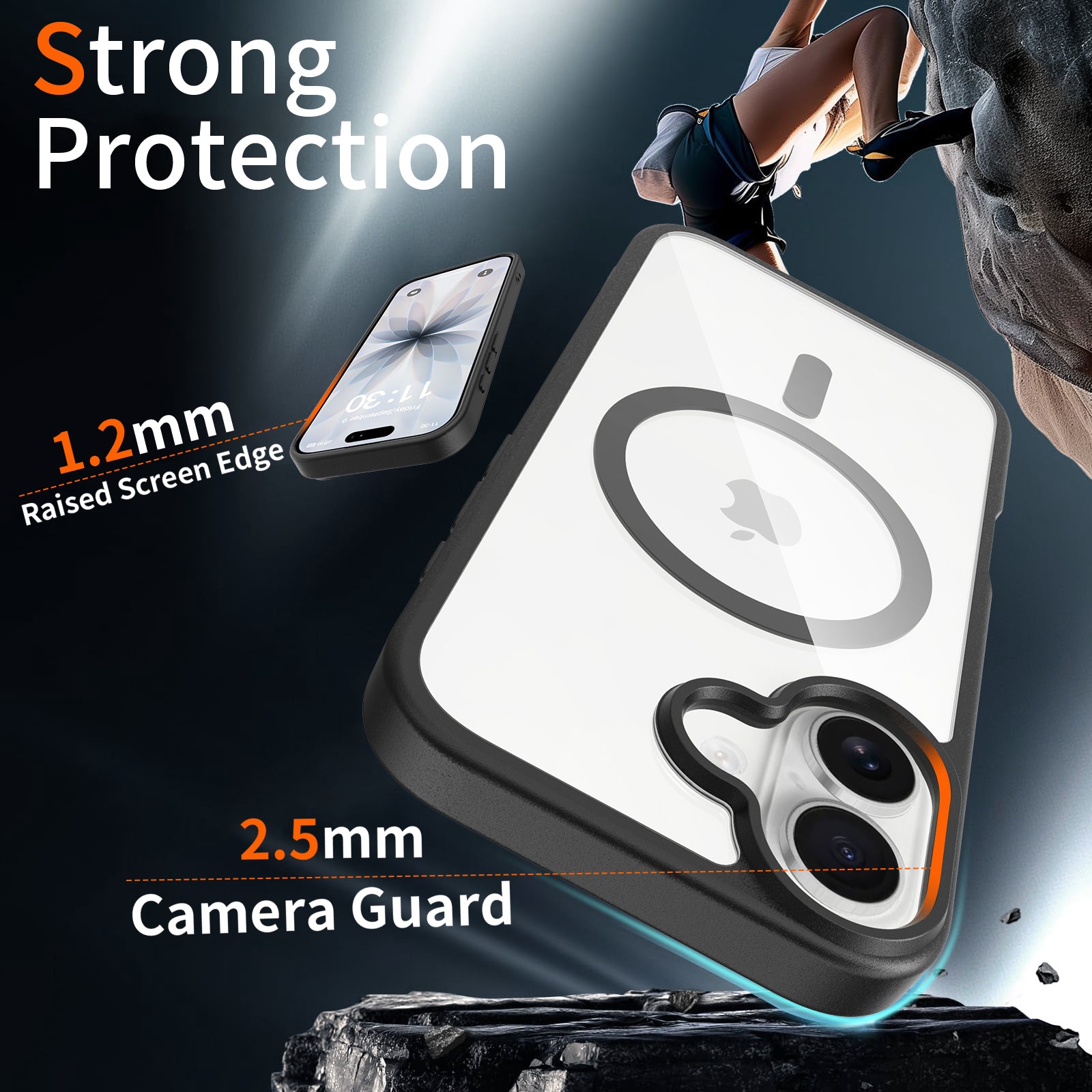 Black||ChicDex Prism MagSafe Case in Black — drop protection — slim yet resilient dual-layer shield for iPhone 17