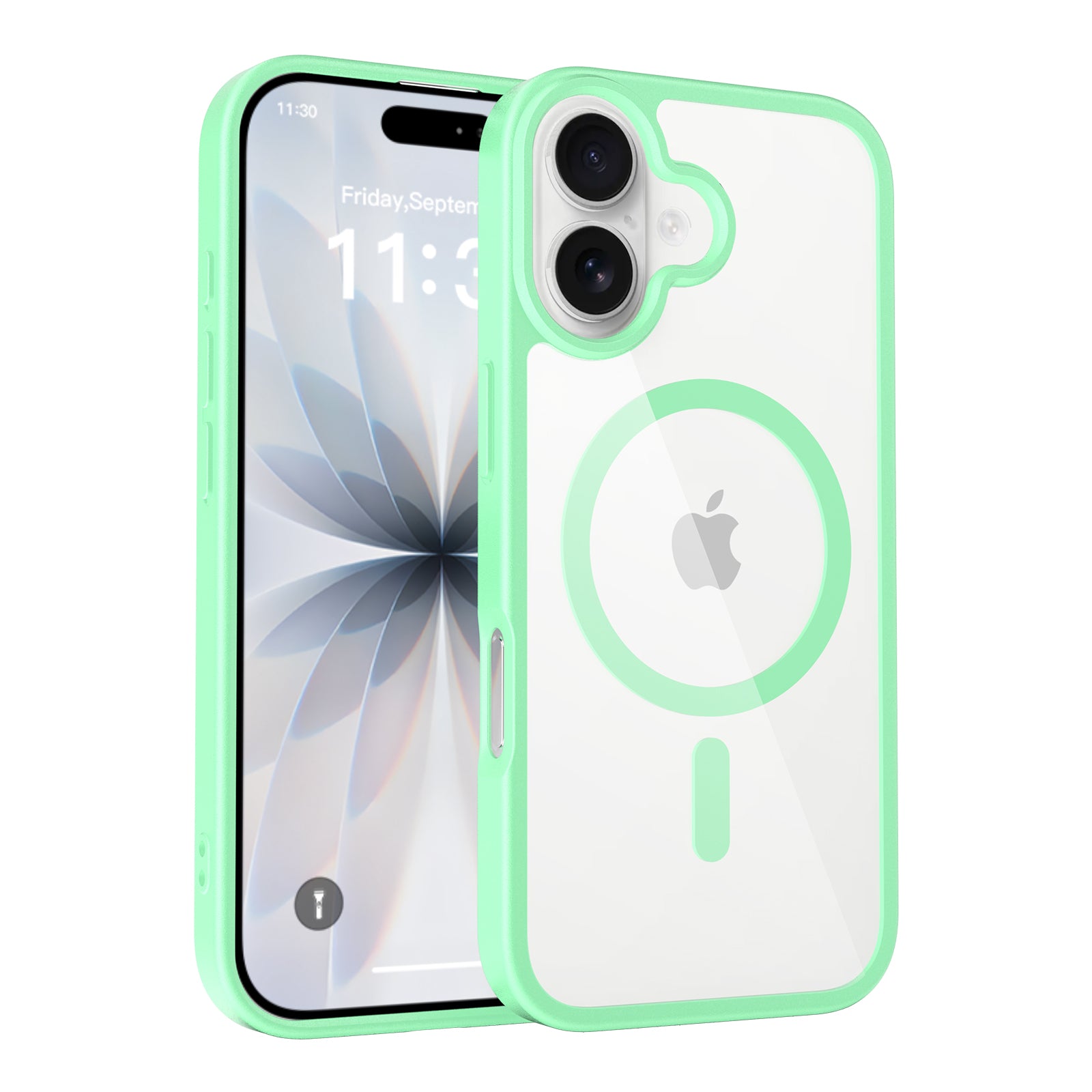 Ice Green||ChicDex Prism MagSafe Case in Ice Green — ultra-slim dual-layer design for iPhone 17