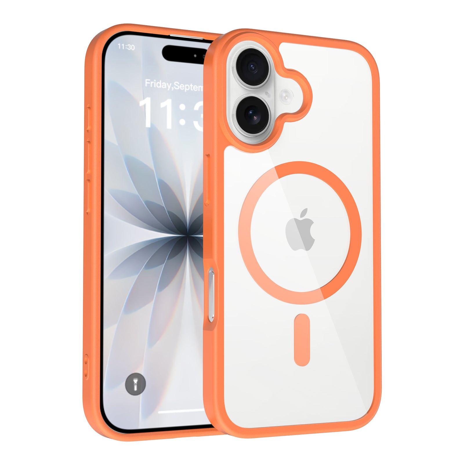 Orange||ChicDex Prism MagSafe Case in Orange — ultra-slim dual-layer design for iPhone 17